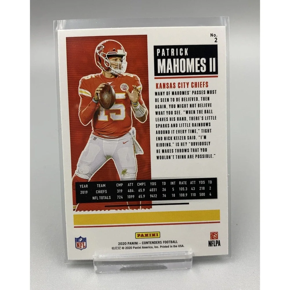 2020 Contenders Patrick‎ Mahomes II Kansas City Chiefs #2